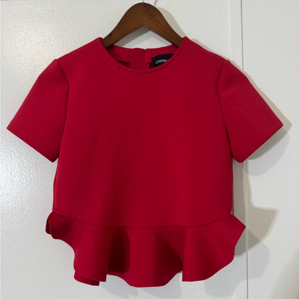 Cynthia Rowley Vibrant Red Top